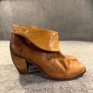 J Shoes Saloon Boots Womens Size 9.5 Brown Ankle Booties Leather Western Cosplay
